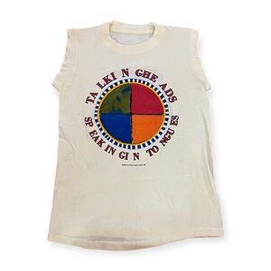 Vintage 80s Talking Heads
Sleeveless Shirt Tour Band 1983